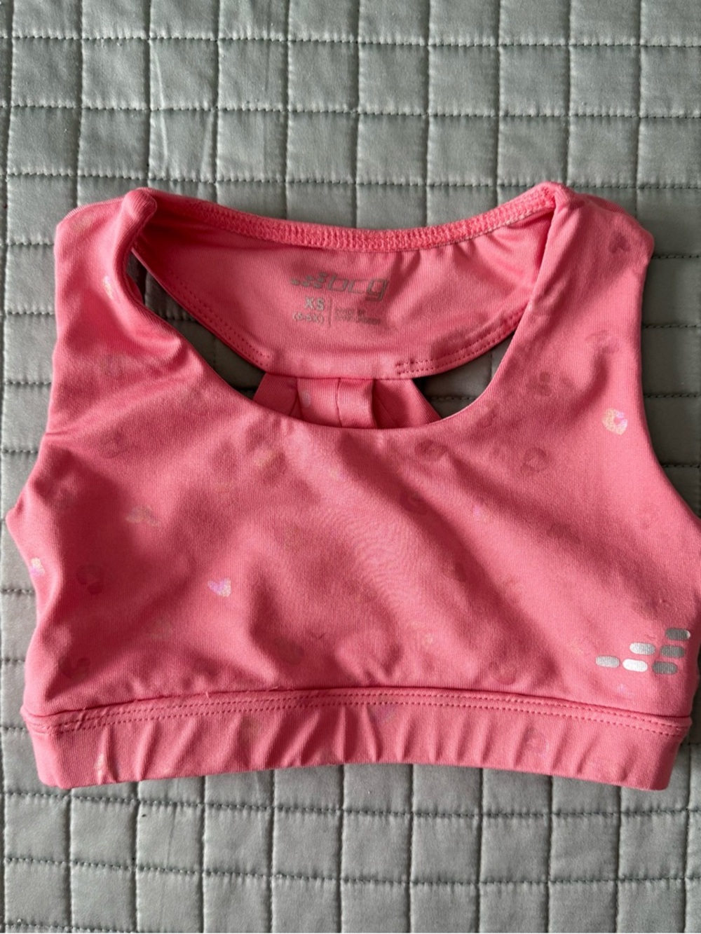 bcg Coral Girls' Athletic Crop Top